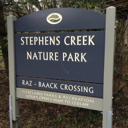 Location sign at the trailhead.